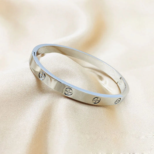 2024 Cross Design Bracelet&Bangle Gold Color Waterproof Stainless Steel Luxury Brand Bangles for Women Gift Drop Shipping